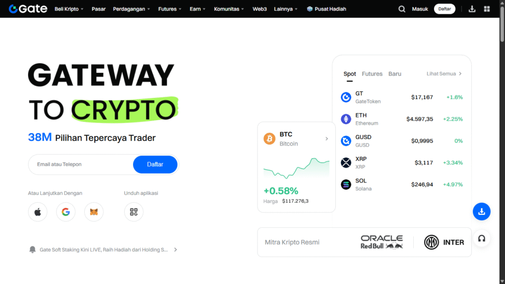 Kode referral Gate.io 9305078 – Bonus $10.000 + Diskon 25% Trading